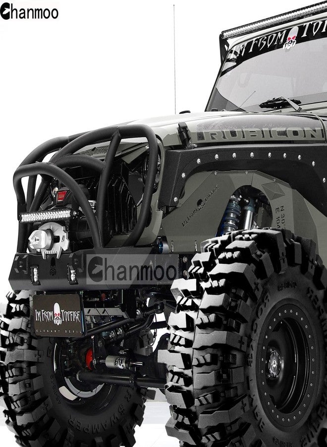 Chanmoo 1.9 Crawler Tires 118mm 1/10 RC Rubber Mud Slingers Grappler Wheels Tyres For 1:10 Scale Rock Crawler Car Traxxas TRX4 RC4WD D90 Axial SCX10 II TF2 Gen8 Tamiya CC01 1.9" Beadlock Rims 4PCS - Image 4